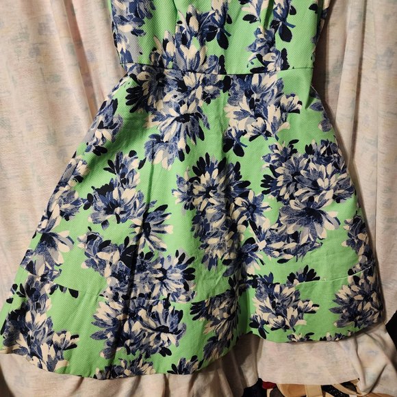 J Crew Floral A-Line Silhouette Dress Size 2 - Picture 4 of 8